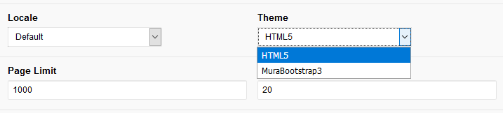 Mura CMS - Theme edit option